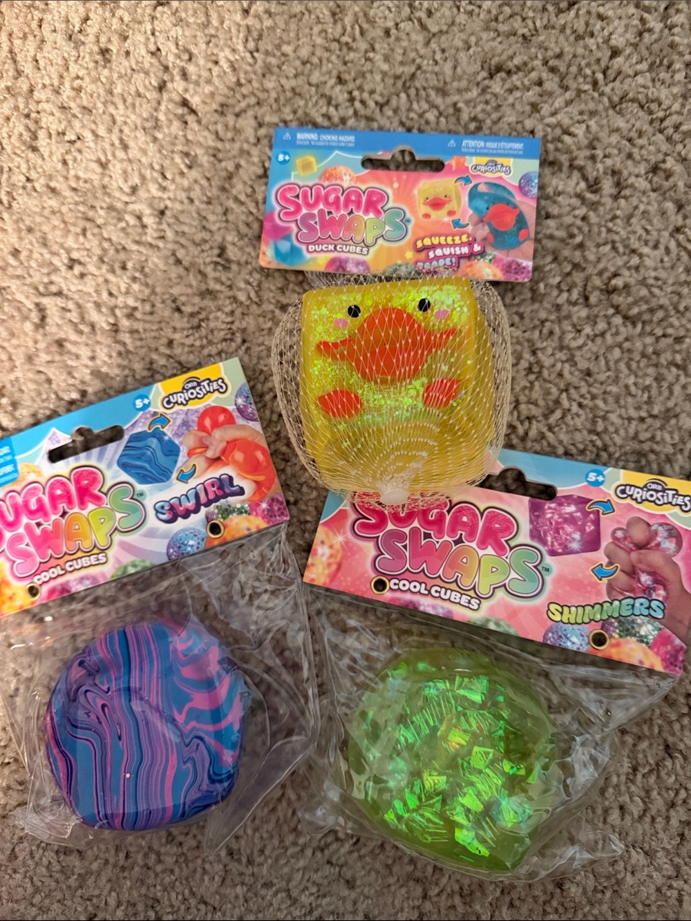 Kids squishy cubes bundle Set – Yellow Duck & Colorful Cool Cubes